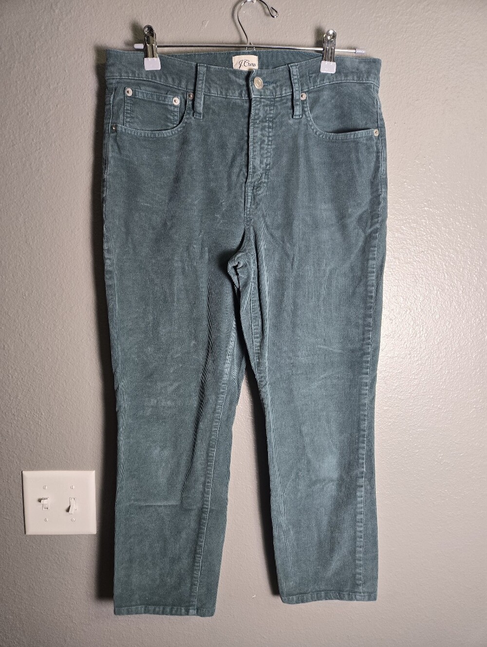 J. Crew Vintage Straight Green Corduroy Jeans Size 29